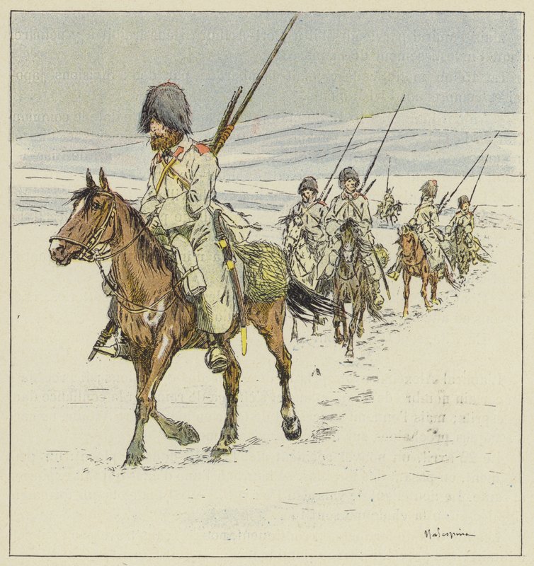 A kozákok átkelnek a Yalun alkotó: L. Malespine