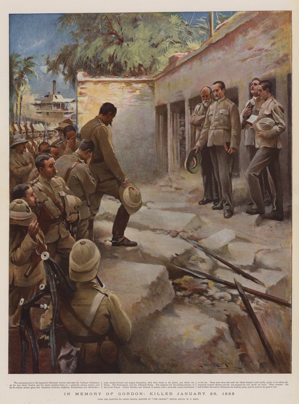 Az 1885. január 26-án meggyilkolt Gordon emlékére (chromolitho) alkotó: Lance Calkin