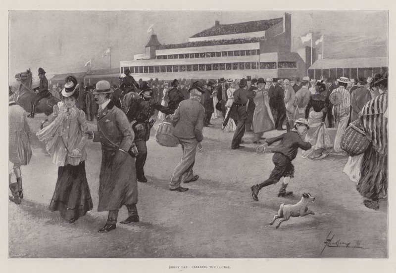 Derby Day, a pálya tisztázása alkotó: Lance Thackeray