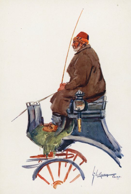 Egyiptom népe: Cabman, Arbaghi (színes litográfia): Egyiptom: Cabman, Arbaghi (színes litográfia). alkotó: Lance Thackeray