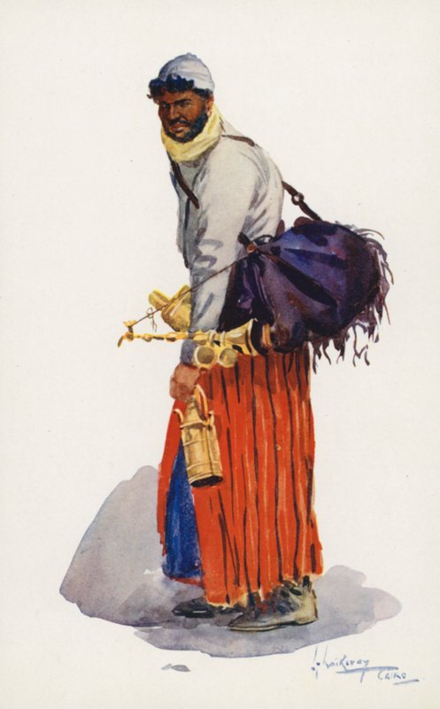 Egyiptom népe: Sharbatli (színes litográfia). alkotó: Lance Thackeray