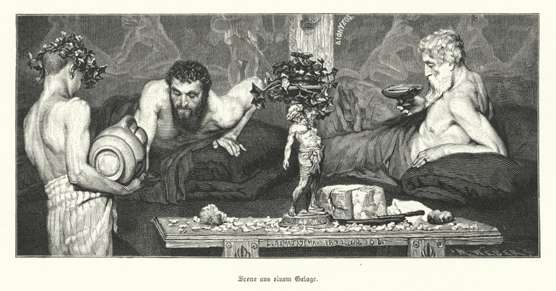 Görög bor (metszet) alkotó: Lawrence (after) Alma Tadema