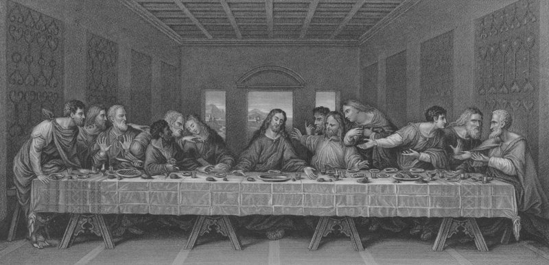 Az utolsó vacsora, Szent Máté 26, 17-30 alkotó: Leonardo da after Vinci