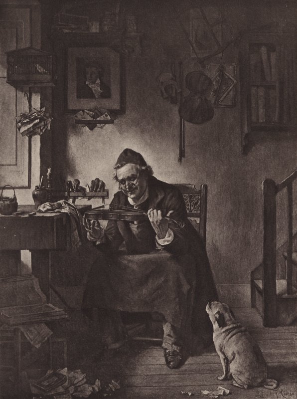 The Old Strad (litho) alkotó: Lionel J. Cowen