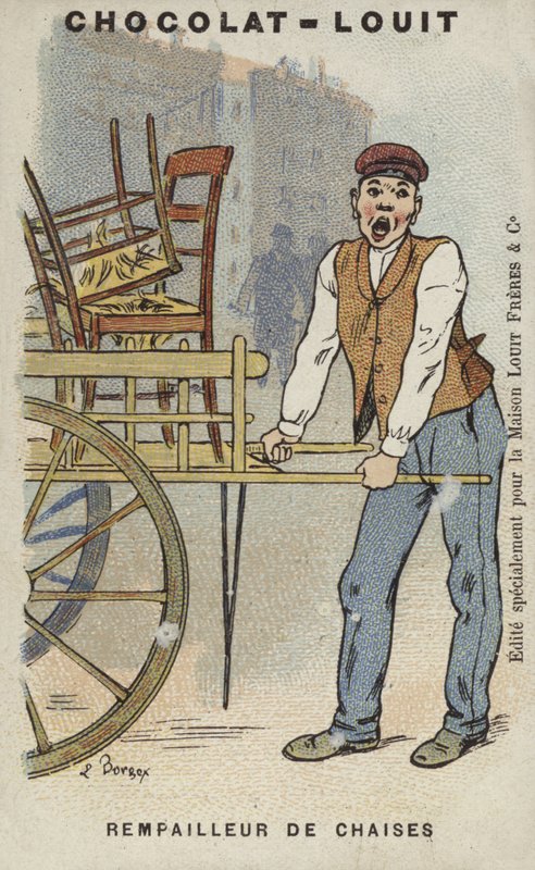 Székkárpit (chromolitho) alkotó: Louis Borgex