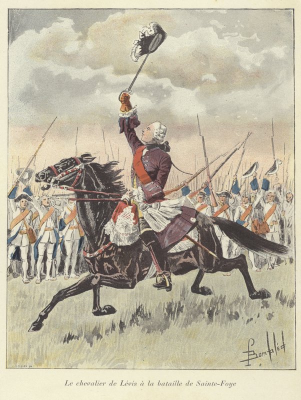A Chevalier de Levis a Sainte-Foy-i csatában, Quebec, 1760 alkotó: Louis Charles Bombled