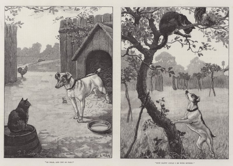 Macskák és kutyák alkotó: Louis Wain