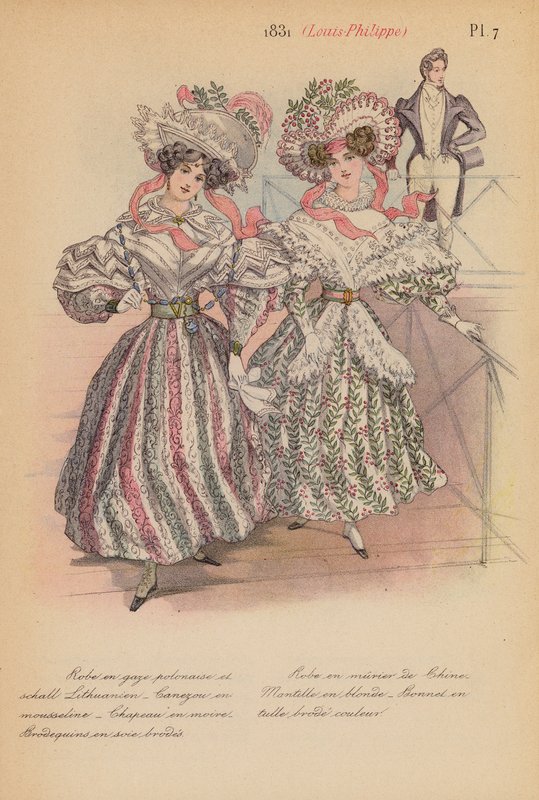 Francia divat: Louis-Philippe (színes litográfia) alkotó: Louis Colas