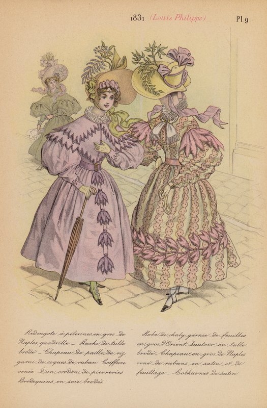 Francia divat: Louis-Philippe (színes litográfia) alkotó: Louis Colas