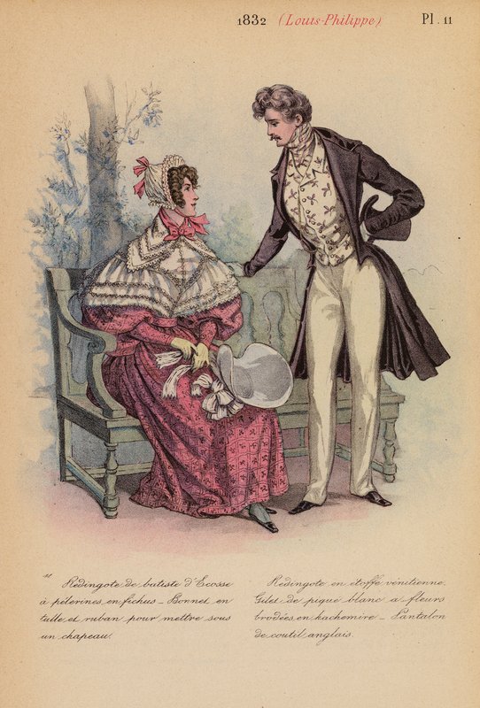 Francia divat: Louis-Philippe (színes lithó) alkotó: Louis Colas