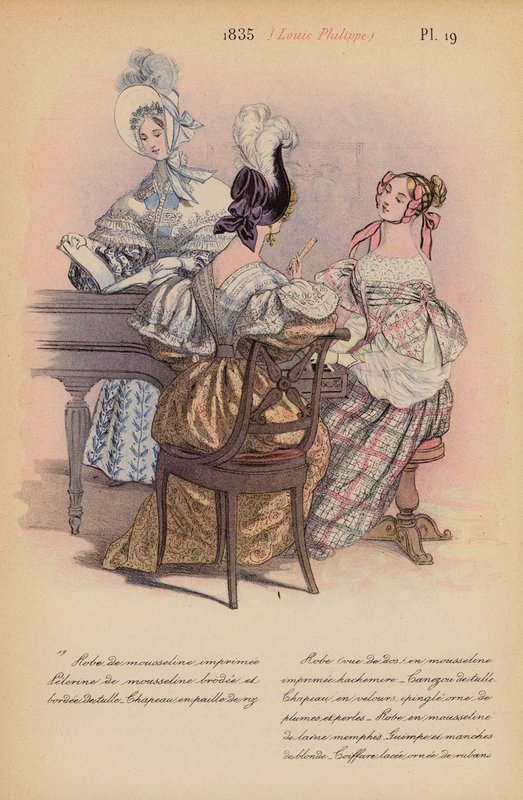 Francia divat: Louis-Philippe (színes lithó) alkotó: Louis Colas