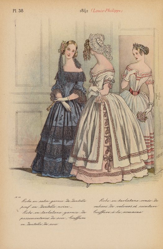 Francia divat: Louis-Philippe (színes litográfia) alkotó: Louis Colas