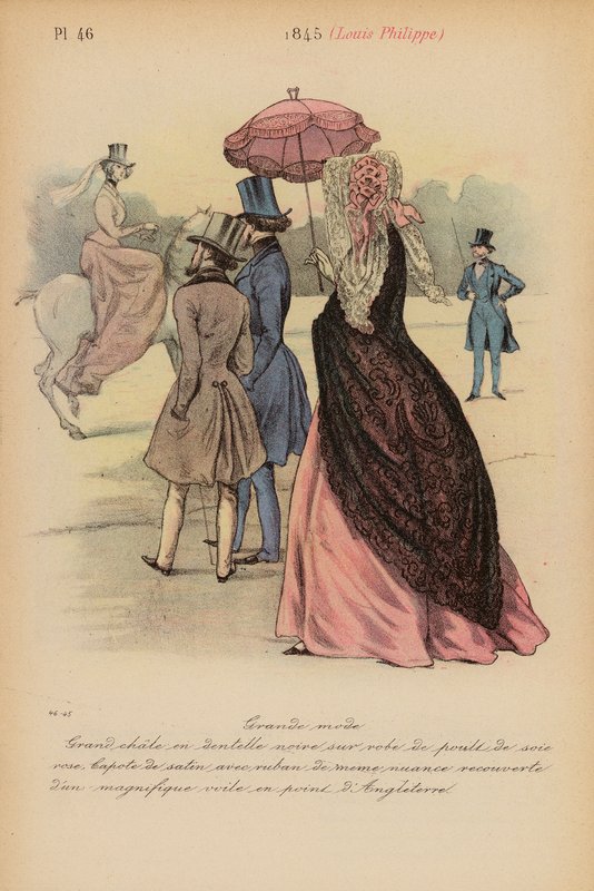 Francia divat: Louis-Philippe (színes litográfia) alkotó: Louis Colas