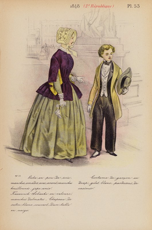 Francia divat: Republique (színes litográfia) alkotó: Louis Colas