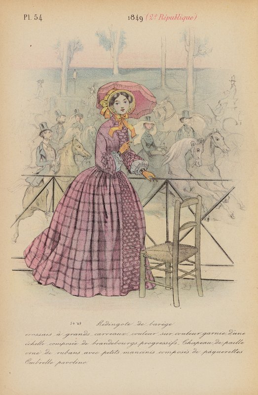 Francia divat: Republique (színes litográfia) alkotó: Louis Colas