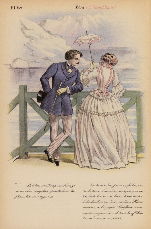 Francia divat: Republique (színes lithó) alkotó: Louis Colas