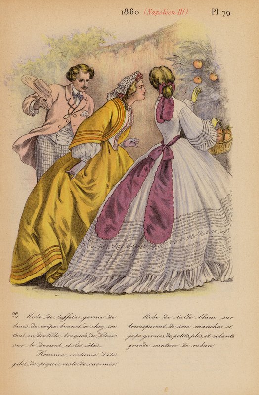 Francia divat: Napóleon III (színes litográfia) alkotó: Louis Colas
