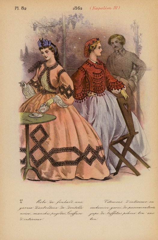 Francia divat: Napóleon III (színes litográfia) alkotó: Louis Colas