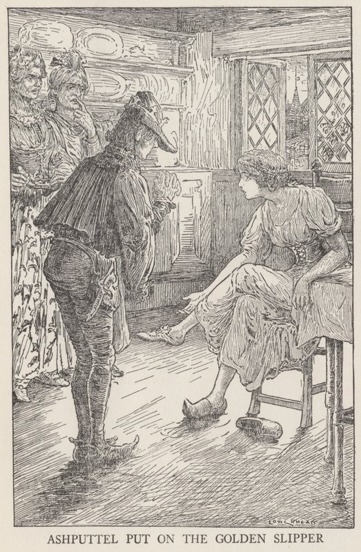 Hamupipőke (litho) alkotó: Louis John Rhead