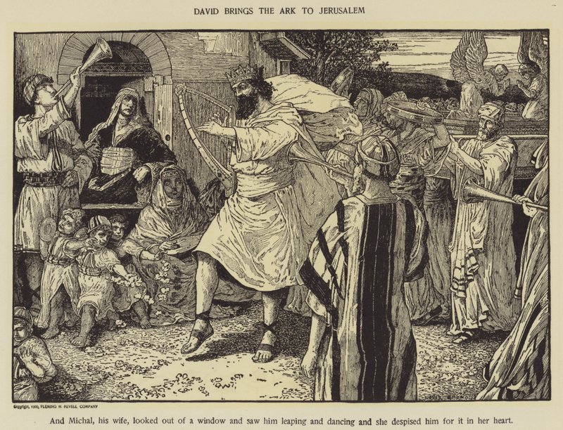 Dávid elviszi a bárkát Jeruzsálembe alkotó: Louis John Rhead