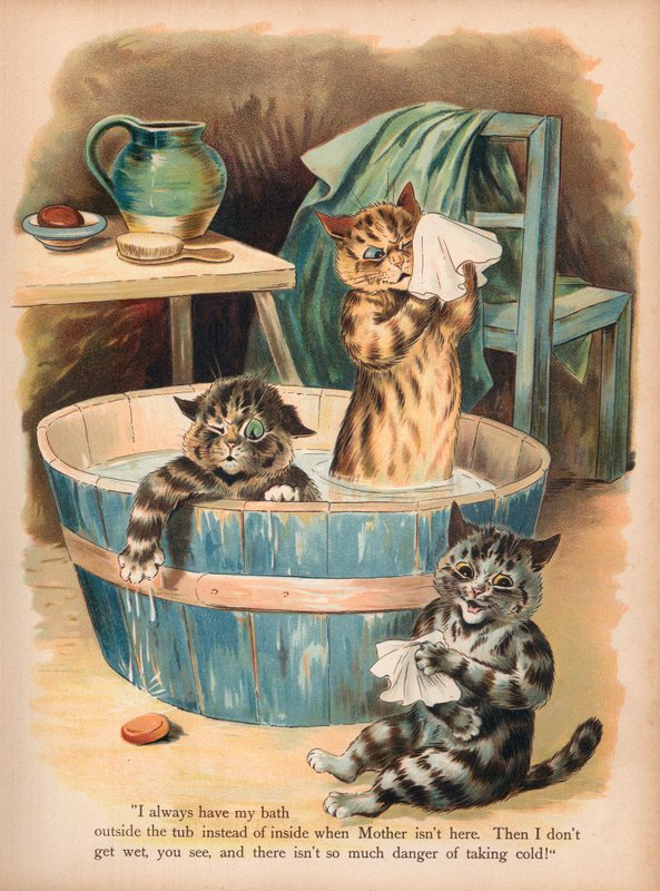 Louis Wain macskák (chromolitho) alkotó: Louis Wain