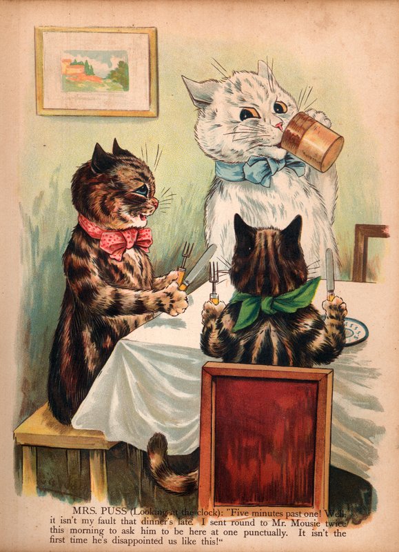 Louis Wain macskák (chromolitho) alkotó: Louis Wain
