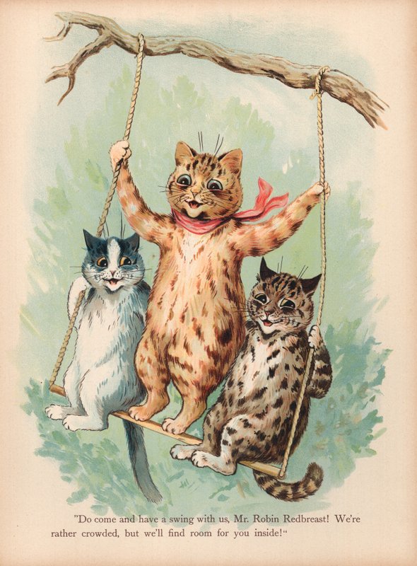 Louis Wain macskák (chromolitho) alkotó: Louis Wain