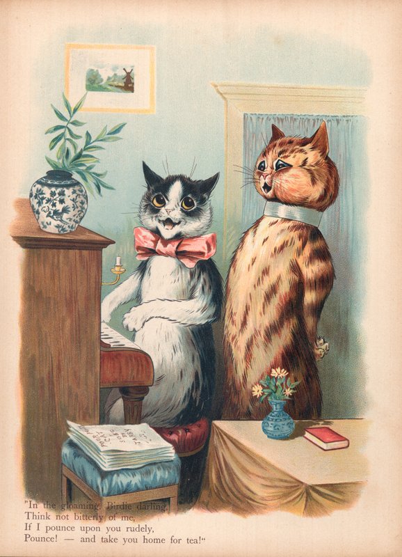 Louis Wain macskák (chromolitho) alkotó: Louis Wain