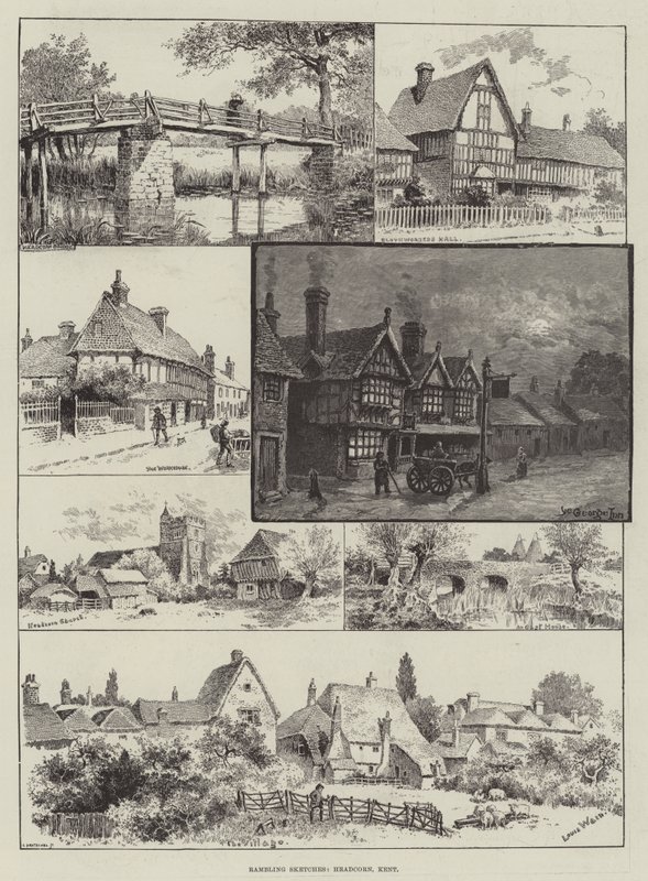Vándorló vázlatok, Headcorn, Kent alkotó: Louis Wain