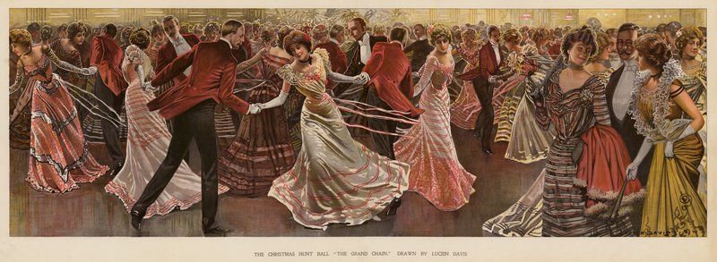 Karácsonyi vadászbál (színes litho) alkotó: Lucien Davis
