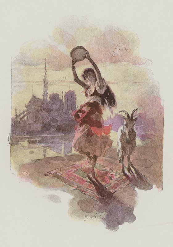 Illusztráció a Notre-Dame De Paris-hoz, Victor Hugo alkotó: Lucius Rossi
