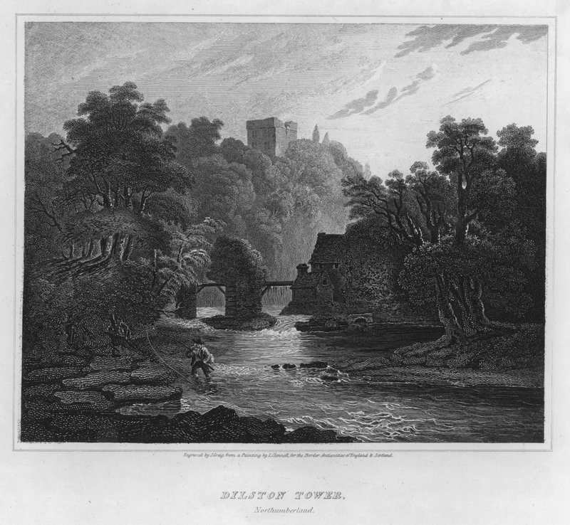 Dilston Tower, Northumberland (metszet) alkotó: Luke (after) Clennell