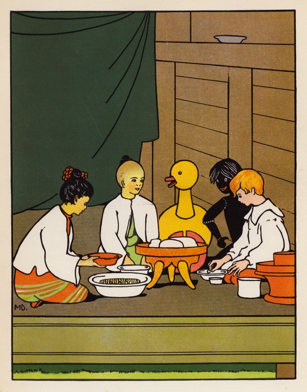 "Napközbeni rizs" (színes litográfia) alkotó: Mabel Dearmer