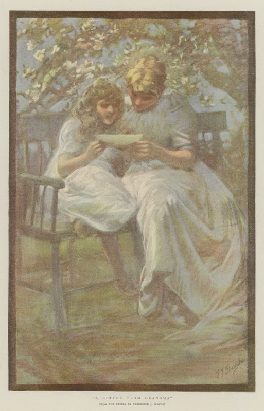 Levél a nagymamától (chromolitho) alkotó: Marcella M. Walker