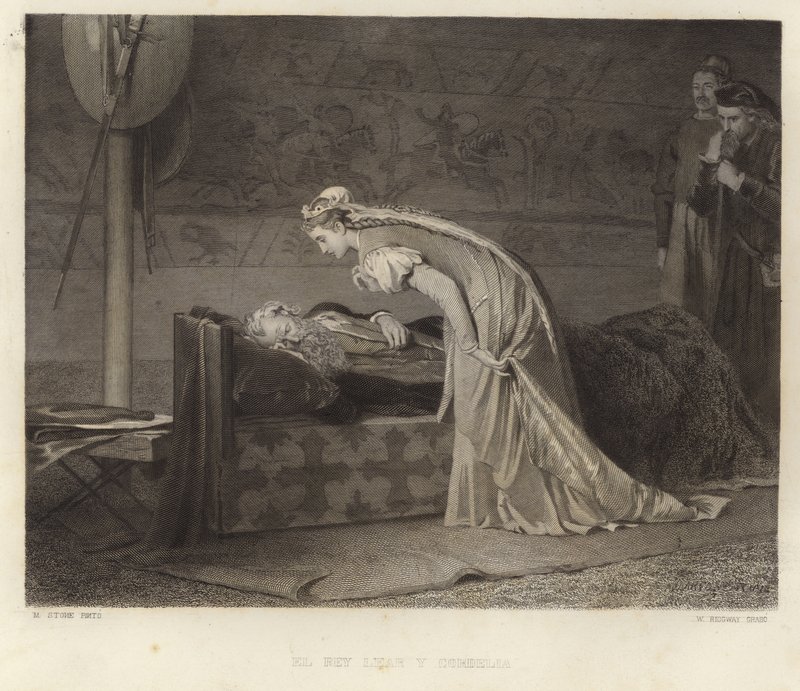 Lear király és Cordelia alkotó: Marcus Stone