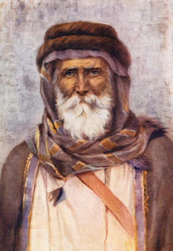 Drúz sejk (színes litográfia) alkotó: Margaret Thomas