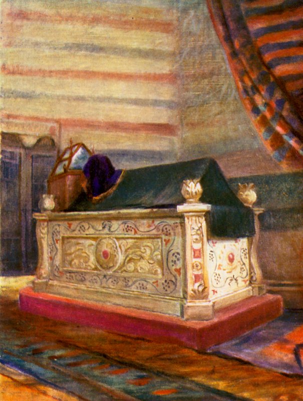 Szaladin sírja, belső tér (színes litográfia) alkotó: Margaret Thomas