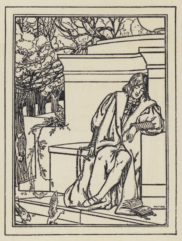 Illusztráció a Gerontius álmához, Newman bíborostól alkotó: Marie Preaud Webb