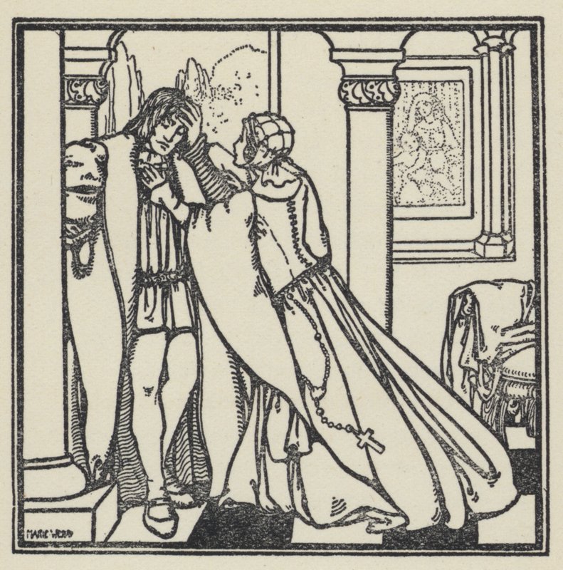 Illusztráció a Gerontius álmához, Newman bíborostól alkotó: Marie Preaud Webb