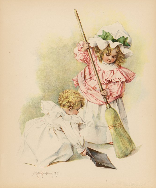 Takarítóház (színes litho) alkotó: Maud Humphrey