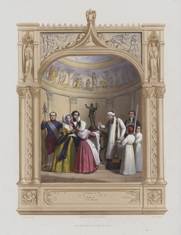 Keresztség (akvatinta) alkotó: Maurice Leloir