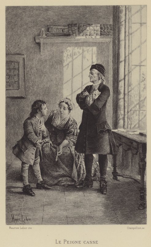 A törött fésű (mélynyomás) alkotó: Maurice Leloir