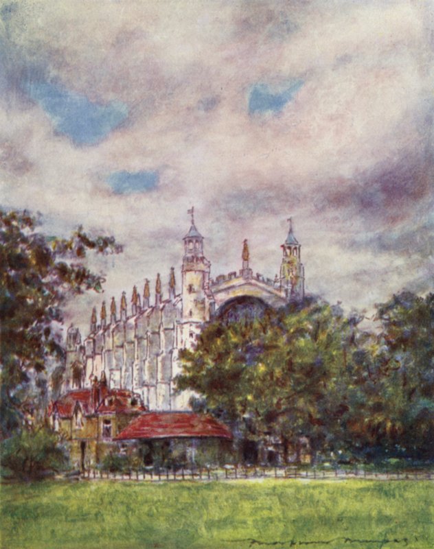 Eton Chapel, a mezőkről alkotó: Mortimer Ludington Menpes