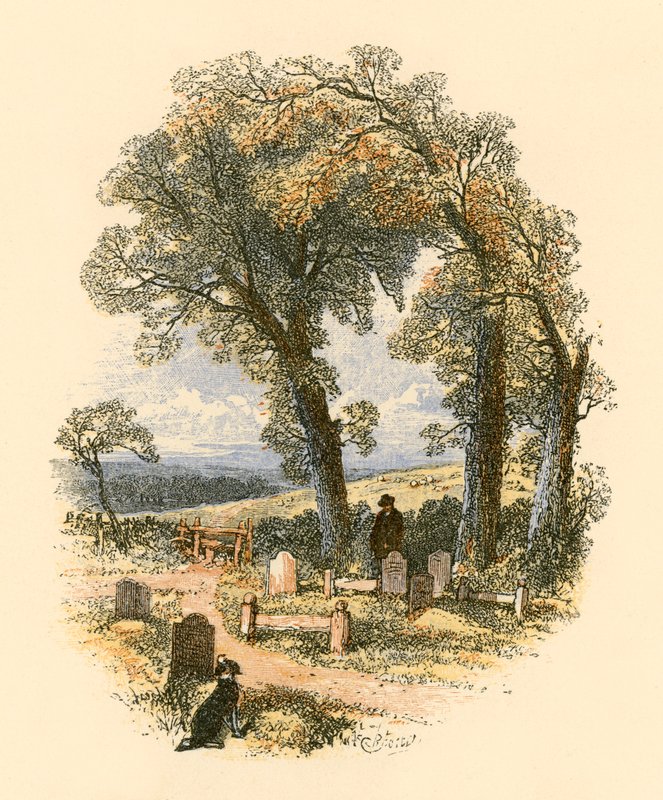 Egy templomkerti jelenet alkotó: Myles Birket Foster