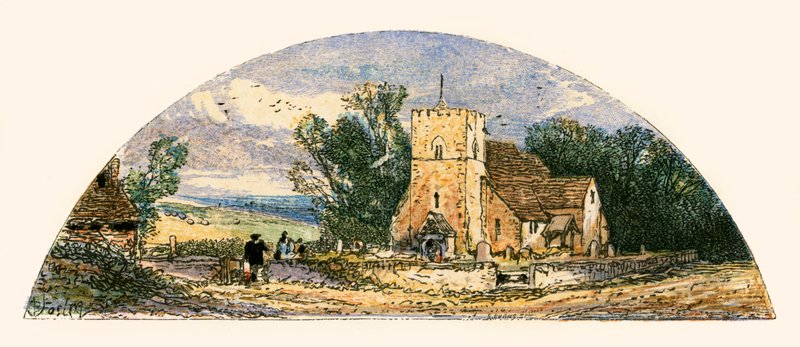 Illusztráció a "The Deserted Village"-hez alkotó: Myles Birket Foster