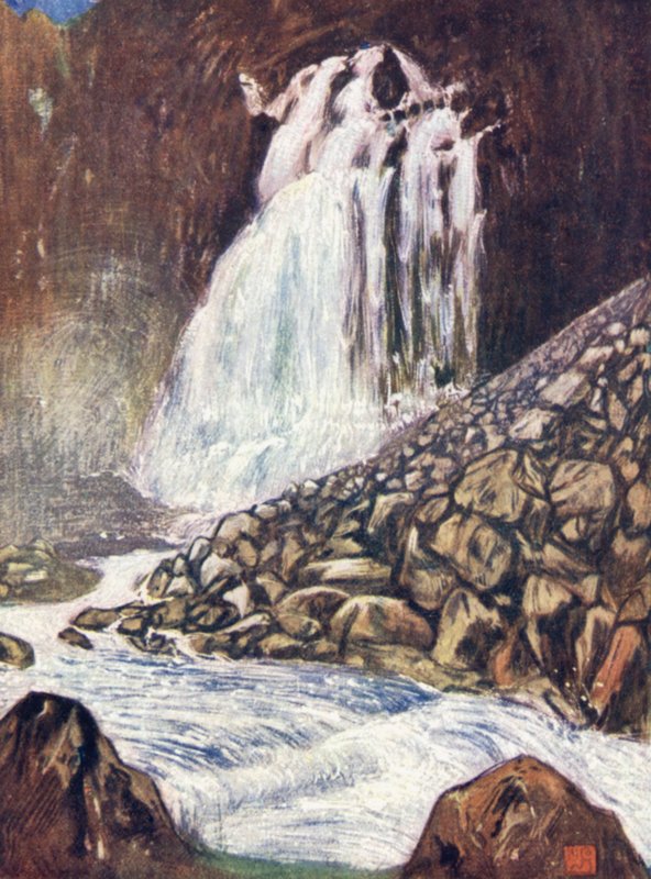 Norvégia: Espelandsfos, Hardanger (színes litó) alkotó: Nico Jungman