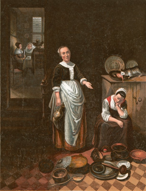 A tétlen szolga alkotó: Nicolaes Maes