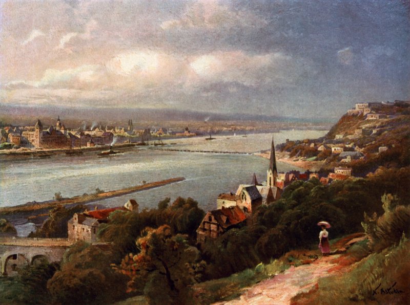 Coblenz és Ehrenbreitstein alkotó: Nicolai Astudin