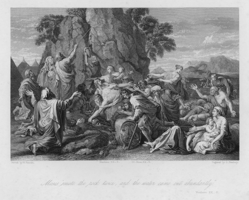 Mózes üti a sziklát, Számok XX alkotó: Nicolas (after) Poussin