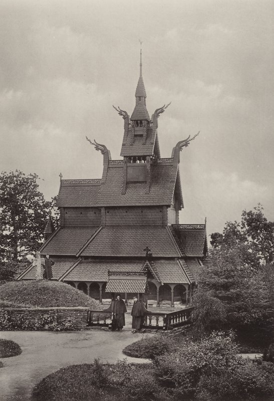Fantoft, Stave-Church, Bergen (f/w fotó) alkotó: Norwegian Photographer